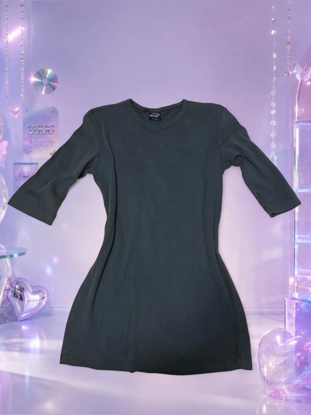 Women's 3/4 sleeve dark green Sledge USA shirt